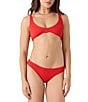 Roxy Solid Rib Texture Low Rise Hipster Swim Bottom - Image 3