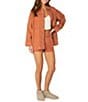 Roxy Spread Collar Lost Treasure Slightly Oversized Jacket - Image 4