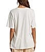 Color:Egret - Image 2 - Star Chart Oversized Boyfriend Fit Graphic T-Shirt