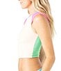 Roxy Surf City Color Block Crew Neck Crop Rashguard Swim Top, Color:Multi - Image 3