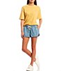 Color:Ochre - Image 3 - Surfing Babe Short Sleeve Graphic Tee