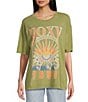 Roxy Surfs Up Oversized Short Sleeve Graphic T-Shirt, Color:Oil Green - Image 1