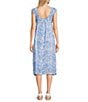 Roxy Sweet Pea Palm Printed Peasant Midi Dress - Image 2