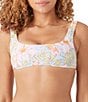 Roxy Tropical Drift Square Neck Bralette Swim Top - Image 1