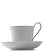 Royal Copenhagen White Fluted Half Lace Cup & Saucer - Image 2