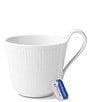 Royal Copenhagen White Fluted High Handle Cup - Image 2