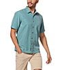Color:Nile Blue - Image 1 - Desert Pucker Dry Performance Short Sleeve Woven Shirt