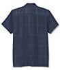 Color:Collins Blue - Image 2 - Hempline Spaced Short-Sleeve Relaxed fit Woven Shirt
