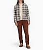 Royal Robbins Lieback Organic Cotton Plaid Print Point Collar Button Front Flannel Shirt, Color:Everglade Bodega - Image 3