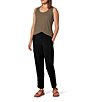 Royal Robbins Spotless Evolution Stretch Flat Front Elastic Waist Pull-On Straight Leg Pants, Color:Jet Black - Image 4