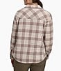 Royal Robbins Vista Flannel Plaid Point Collar Button Front Shacket, Color:Chalk Antelope Plaid - Image 2