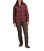 Royal Robbins Womens Lieback Organic Cotton Point Collar Button Front Shirt, Color:Wild Rhubard Dipsea Plaid - Image 3