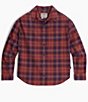 Royal Robbins Womens Lieback Organic Cotton Point Collar Button Front Shirt, Color:Wild Rhubard Dipsea Plaid - Image 4