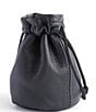 Color:Black - Image 1 - Compact Jewelry Drawstring Pouch