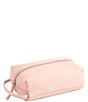 Color:Light Pink - Image 1 - Genuine Leather Compact Toiletry Bag