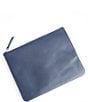 Color:Navy Blue - Image 1 - Genuine Leather Travel Pouch