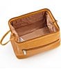 Color:Tan - Image 3 - Leather Colombian Toiletry Bag