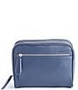 Color:Navy Blue - Image 1 - Leather Contemporary Toiletry Bag