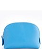 Color:Light Blue - Image 1 - Leather Small Cosmetic Bag