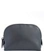 Color:Black - Image 1 - Leather Small Cosmetic Bag
