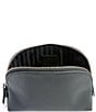Color:Black - Image 2 - Leather Small Cosmetic Bag