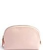 Color:Light Pink - Image 1 - Leather Small Cosmetic Bag