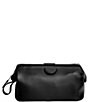 Color:Black - Image 1 - Leather Deluxe Toiletry Bag