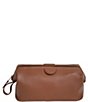Color:Tan - Image 1 - Leather Deluxe Toiletry Bag
