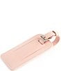 Color:Light Pink - Image 2 - Leather Luggage Tag with Silver Hardware