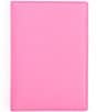 Color:Bright Pink - Image 1 - Leather Plain Passport Jacket