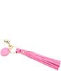 Color:Wildberry - Image 1 - Leather Tassel Key Fob