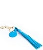 Color:Ocean-Blue - Image 1 - Leather Tassel Key Fob