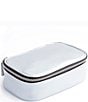 Color:Silver - Image 1 - Leather Tech Accessory Travel Storage Case