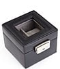 Color:Black - Image 3 - Leather Two Slot Watch Box
