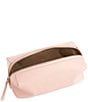 Color:Light Pink - Image 3 - Leather Zippered Travel Utility Bag