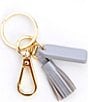 Color:Silver - Image 1 - Mini Leather Tassel Key Fob