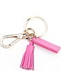 Color:Pink - Image 1 - Mini Leather Tassel Key Fob