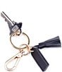 Color:Black - Image 1 - Mini Leather Tassel Key Fob