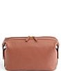 Color:Tan - Image 1 - Pebbled Leather Toiletry Bag