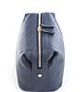 Color:Navy Blue - Image 2 - Pebbled Leather Toiletry Bag