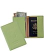 Color:Light Green - Image 1 - RFID Blocking Black Lettered Passport Case