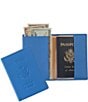 Color:Light Blue - Image 1 - RFID Blocking Black Lettered Passport Case