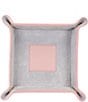 Color:Light Pink - Image 1 - Suede-Lined Catchall Leather Valet Tray
