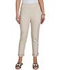 Ruby Rd. Embroidered Cut Out Trim Straight Leg Ankle Pants - Image 5