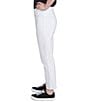 Ruby Rd. Straight Leg Embroidered Frayed Hem Pull-On Ankle Pants, Color:White - Image 3