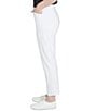 Color:White - Image 3 - Stretch Cotton 3-D Floral Hem Detail Ankle Pants