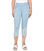 Ruby Rd. Tencel™ Relaxed Printed Hem Pull-On Jeans - Image 1