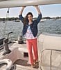 Ruby Rd. Allover Grommet Accents 3/4 Sleeve Extra Stretch Denim Jacket - Image 5