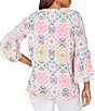 Ruby Rd. Allover Medallion Lace Inset Knit Top - Image 2