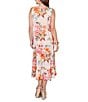 Ruby Rd. Bold Floral V-Neck Sleeveless Tiered A-Line Midi Pull-On Dress - Image 2